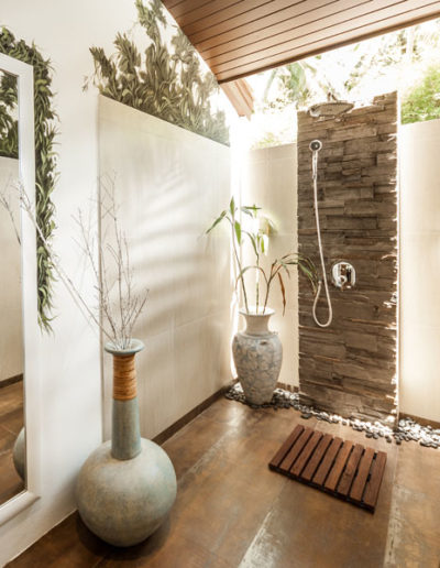 outdoor bathroom in private pool villa thailand